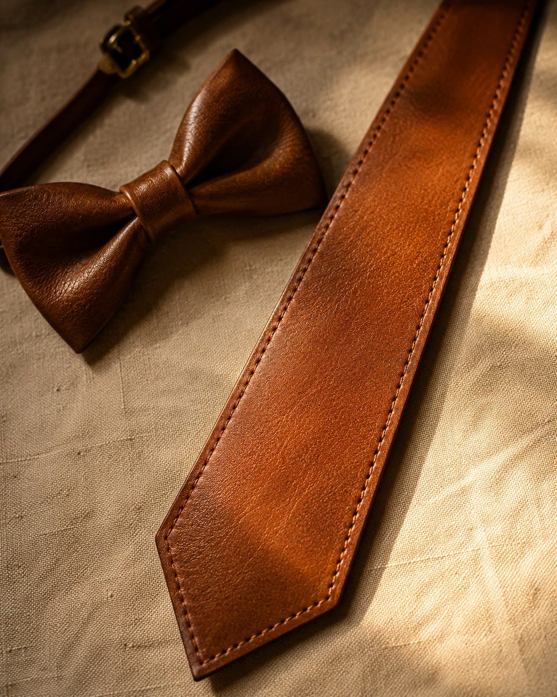 Leather ties & bow ties